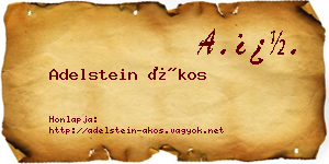 Adelstein Ákos névjegykártya