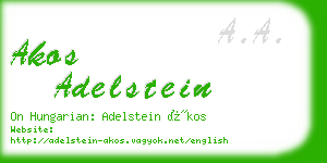 akos adelstein business card